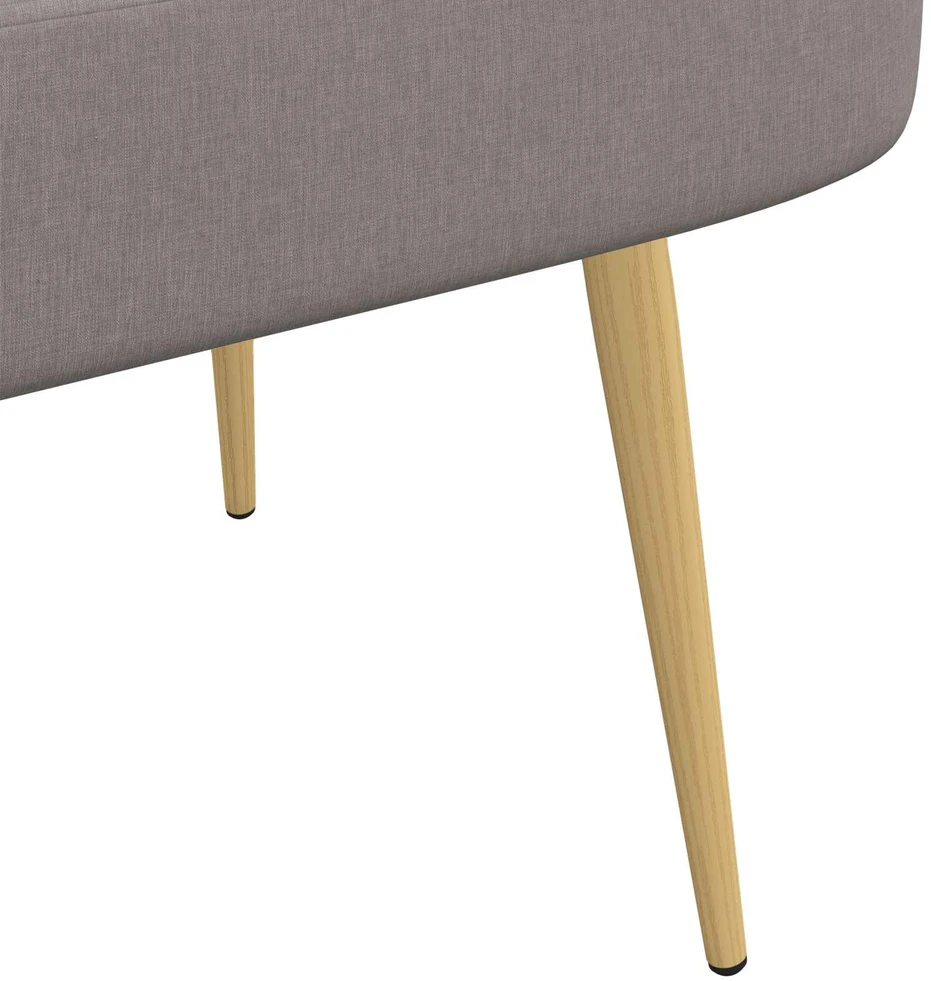 Aptrauktas suolelis su atlošu Taupe 110 x 60 x 76 cm