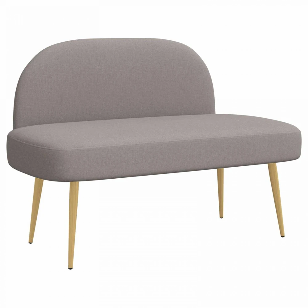 Aptrauktas suolelis su atlošu Taupe 110 x 60 x 76 cm