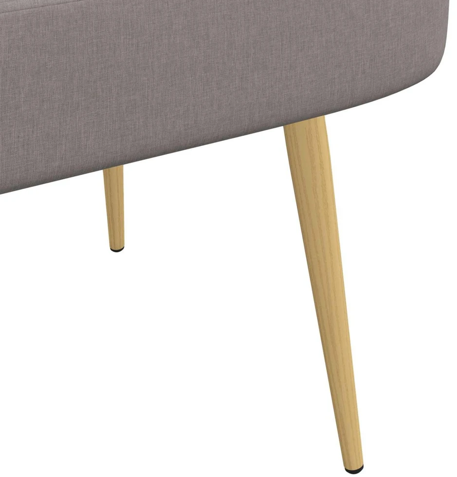Aptrauktas suolelis su atlošu Taupe 110 x 60 x 76 cm