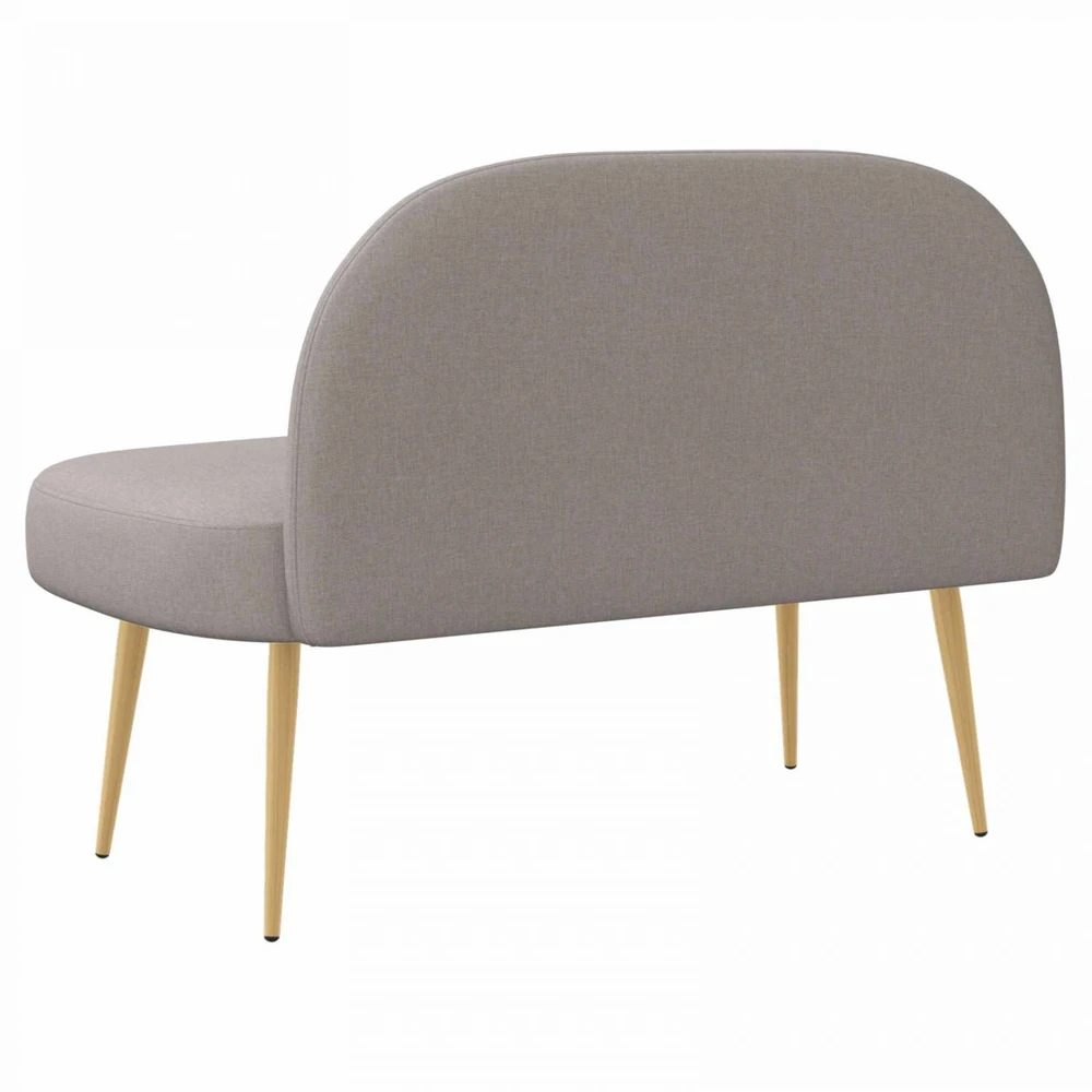 Aptrauktas suolelis su atlošu Taupe 110 x 60 x 76 cm