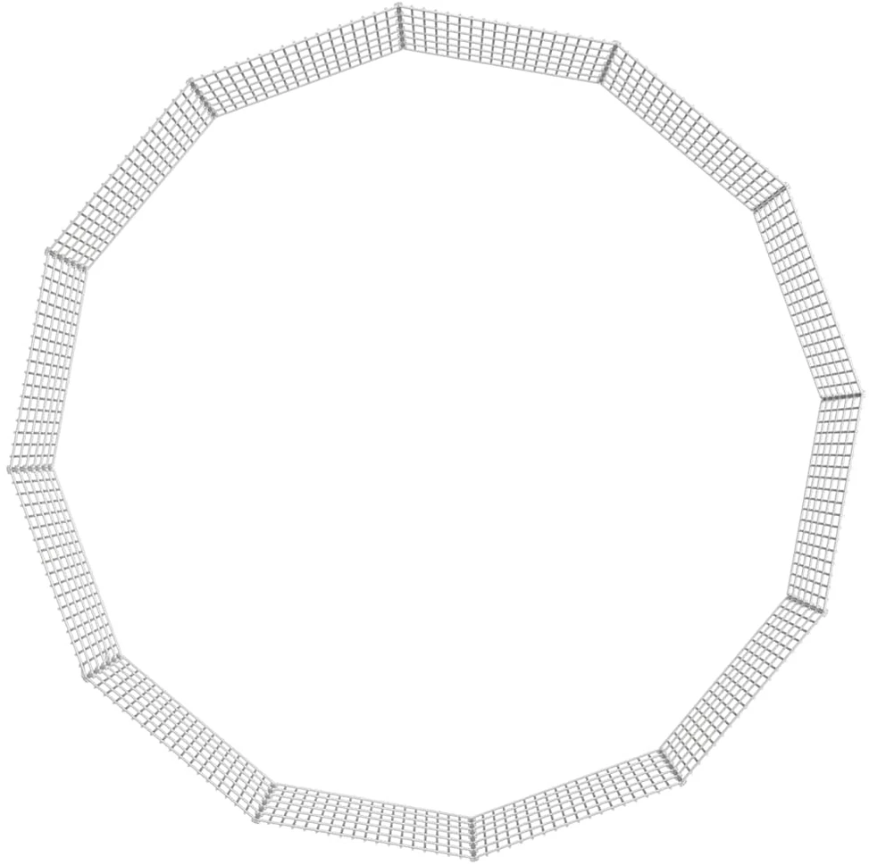 Aptvaras gyvūnams, 12 segmentų, 54x60cm, galvanizuota geležis