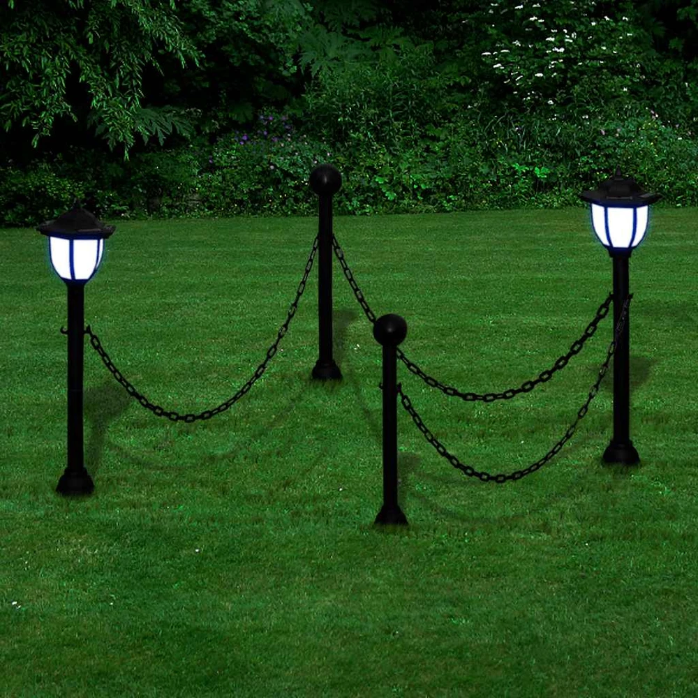 Aptvaras iš Grandinės su 2 LED Žibintais ir 2 Stulpais