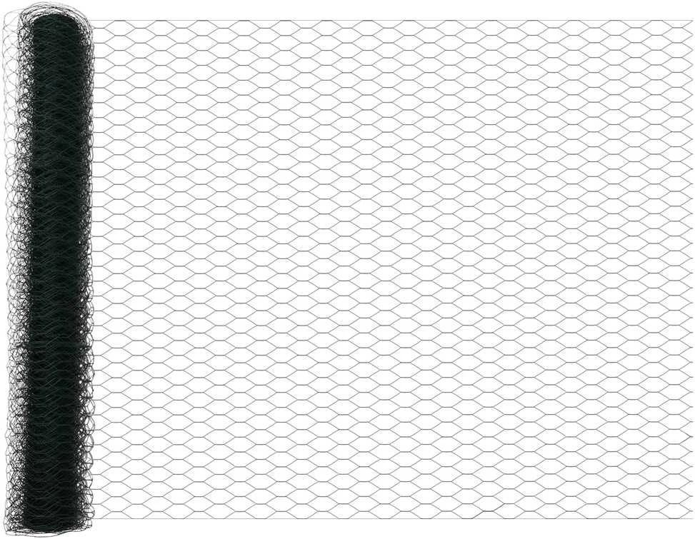 Hexagonal Fence with Post 10 x 1 m PVC dengtas plienas Žalia
