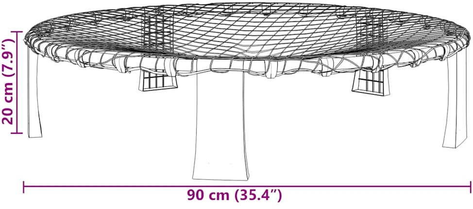 Apvalaus tinklo rinkinys su 3 kamuoliukais, Ø90x20cm