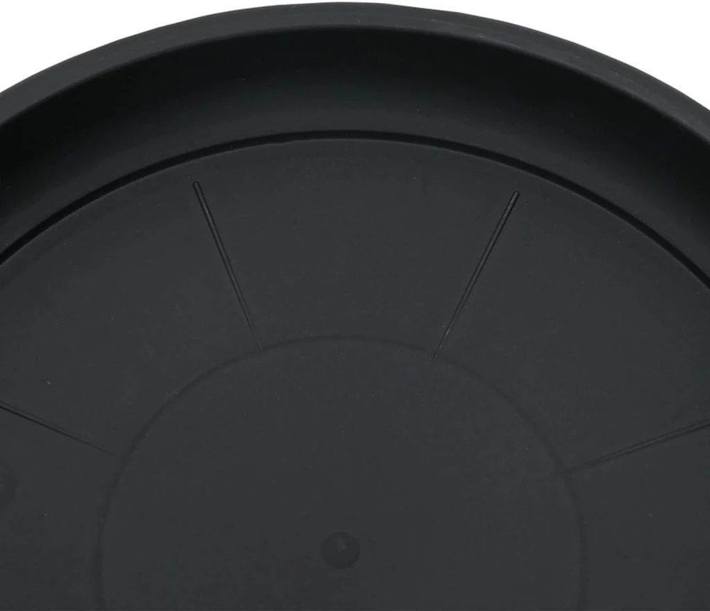 Apvalus gėlių padėklas 24 vnt. Juoda Ø 23,5 x 2,5 cm Plastmasė