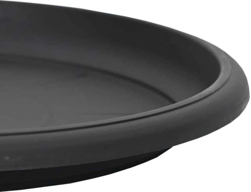 Apvalus gėlių padėklas 6 vnt. Juoda Ø 14 x 2 cm Plastmasė