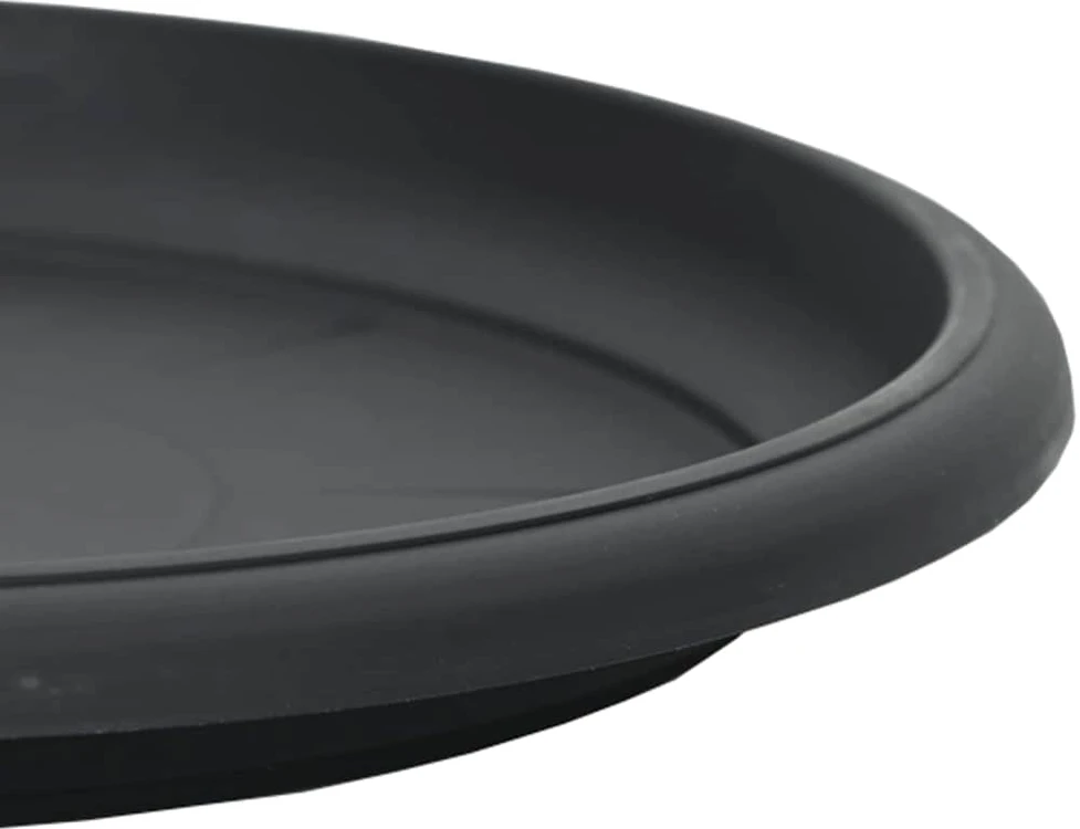 Apvalus gėlių padėklas 6 vnt. Juoda Ø 23,5 x 2,5 cm Plastmasė