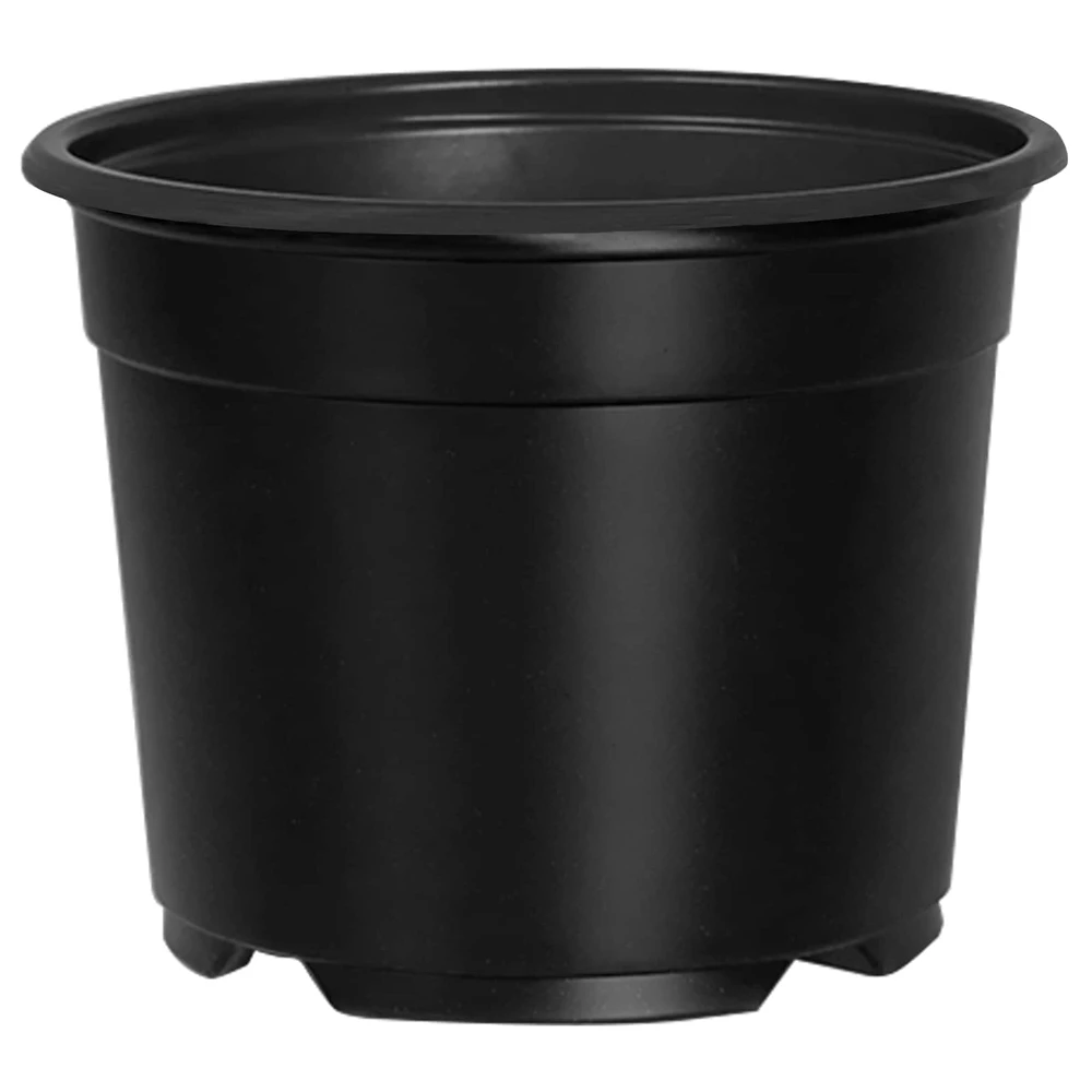 Apvalus gėlių vazonas 100 vnt. Juoda Ø 10 x 8 cm Plastmasė