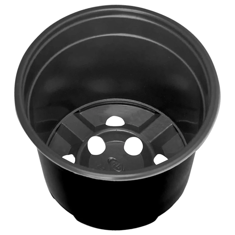 Apvalus gėlių vazonas 200 vnt. Juoda Ø 10 x 8 cm Plastmasė