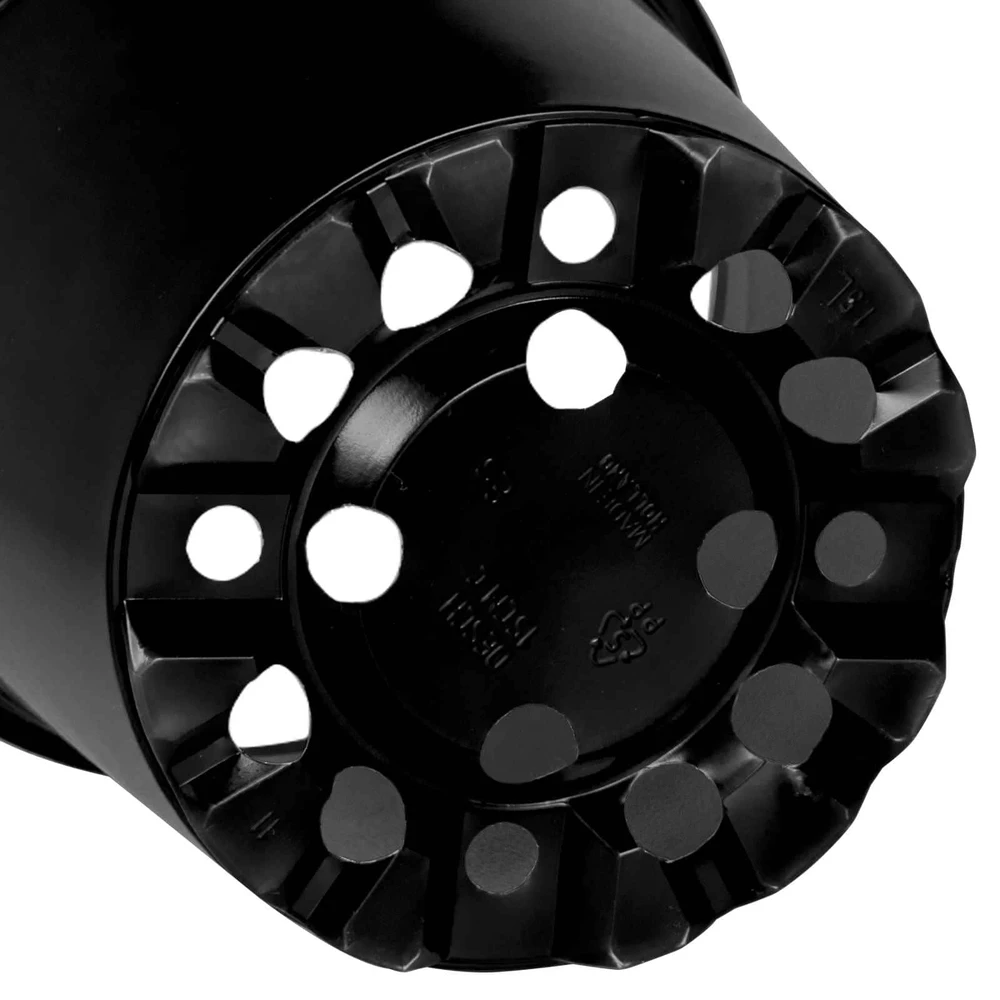 Apvalus gėlių vazonas 200 vnt. Juoda Ø 15 x 13 cm Plastmasė