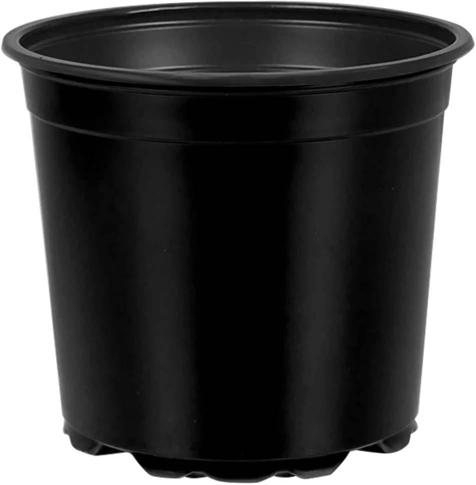 Apvalus gėlių vazonas 50 vnt. Juoda Ø 15 x 13 cm Plastmasė