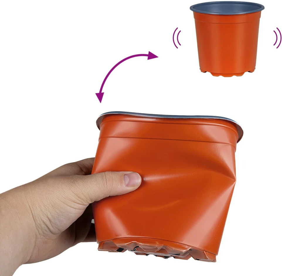 Apvalus gėlių vazonas 50 vnt. Terakotos Ø 15 x 13 cm Plastmasė