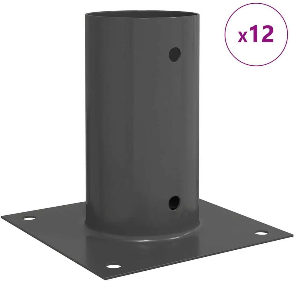 Apvalus žemės inkaras 12 vnt. Antracito 15 x 15 x 15 cm Metalas