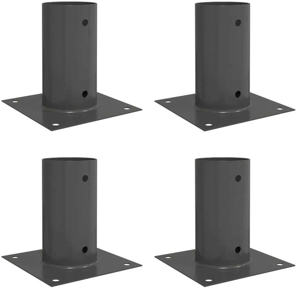 Apvalus žemės inkaras 4 vnt. Antracito 15 x 15 x 15 cm Metalas