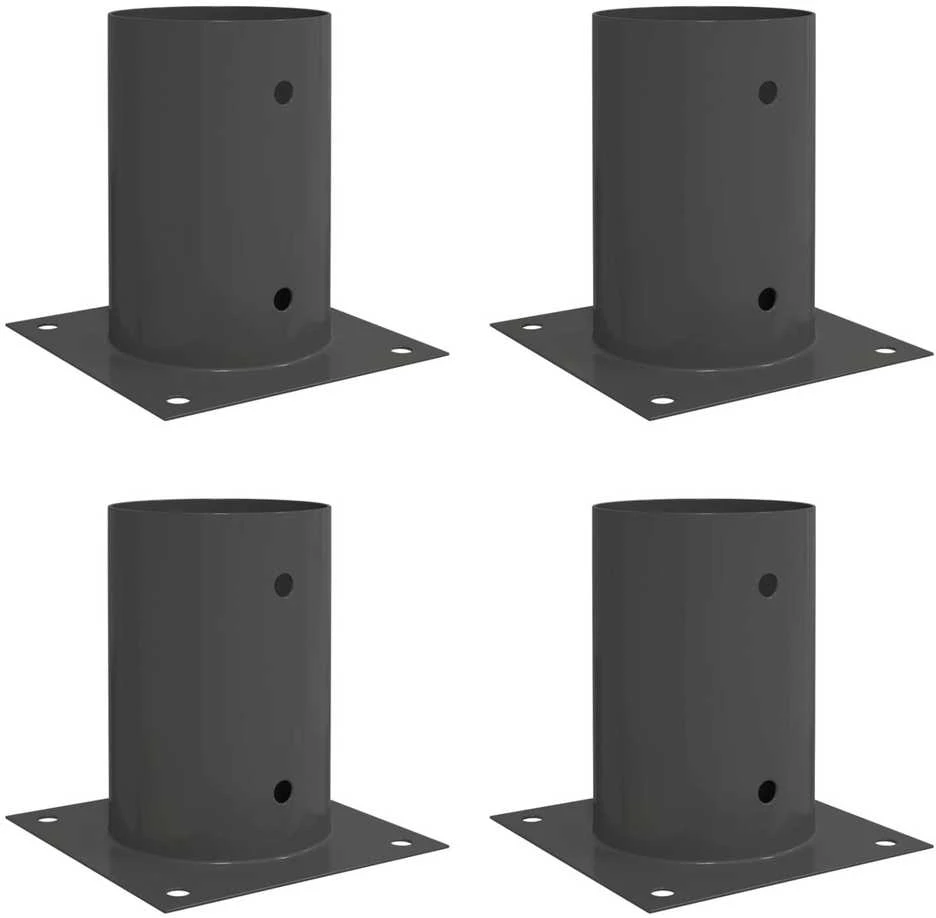 Apvalus žemės inkaras 4 vnt. Antracito 15 x 15 x 15 cm Metalas