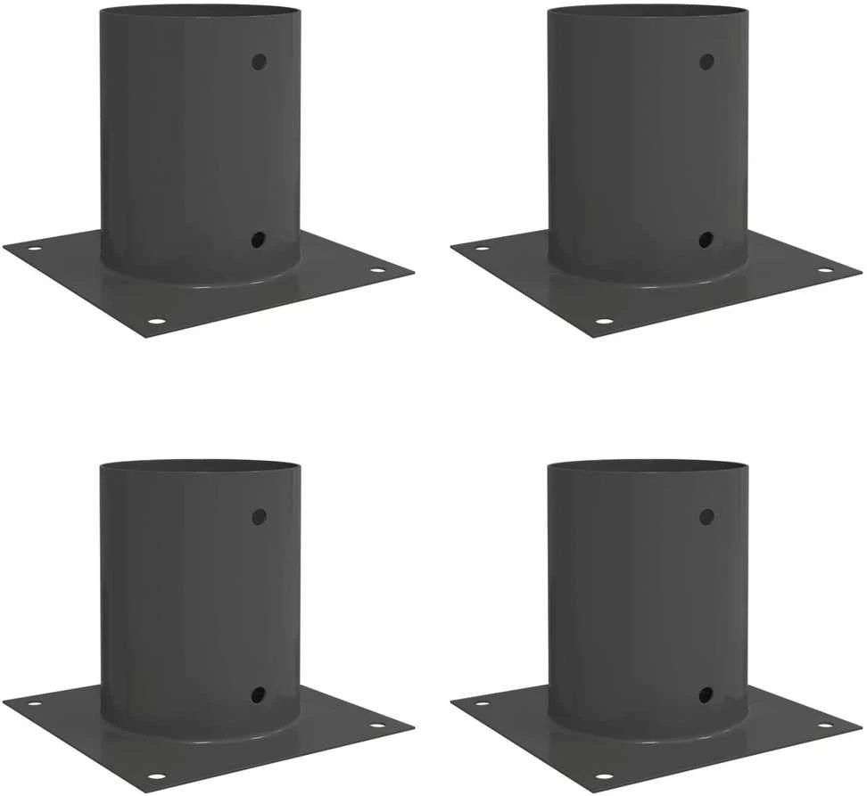 Apvalus žemės inkaras 4 vnt. Antracito 18 x 18 x 15 cm Metalas