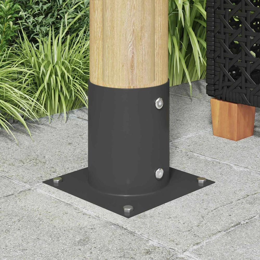 Apvalus žemės inkaras 4 vnt. Antracito 18 x 18 x 15 cm Metalas