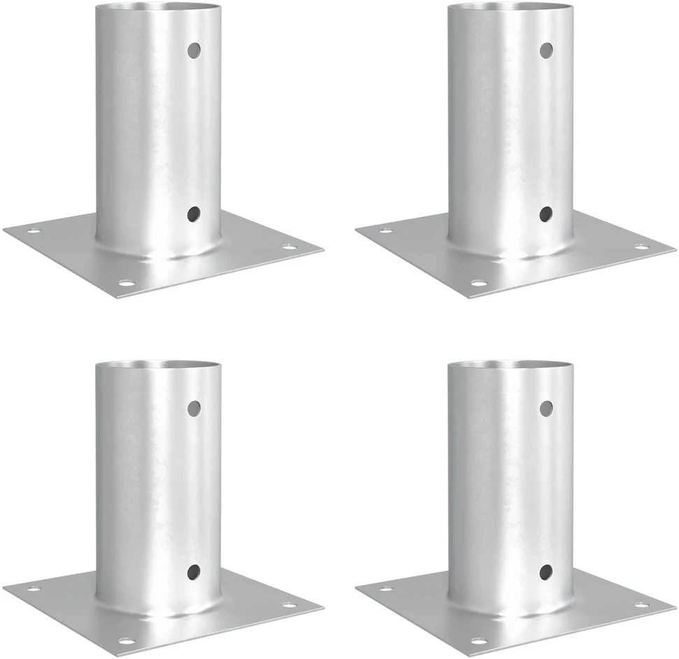 Apvalus žemės inkaras 4 vnt. Sidabrinė 15 x 15 x 15 cm Metalas