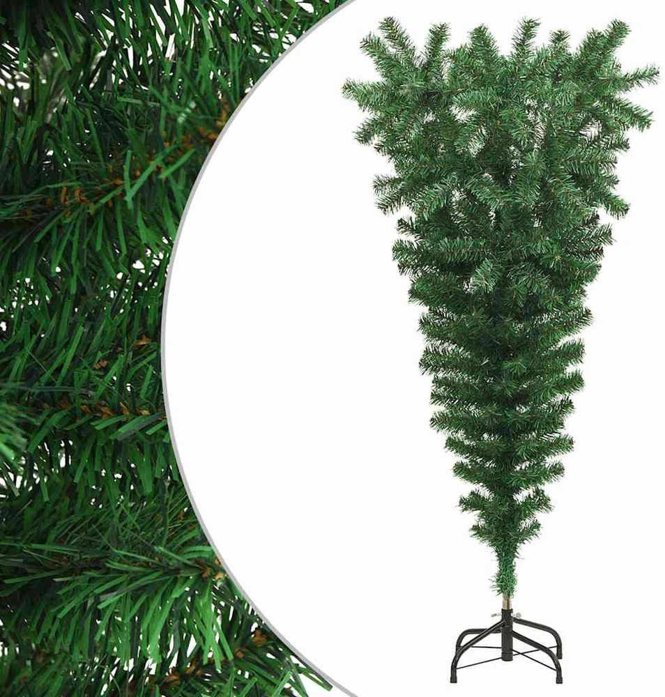 Apversta dirbtinė Kalėdų eglutė su stovu, žalia, 120cm