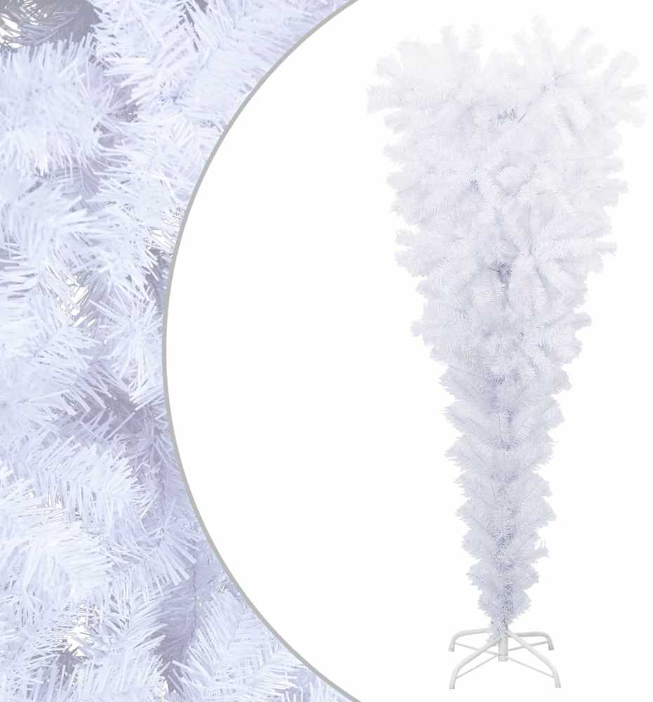 Apversta dirbtinė Kalėdų eglutė su stovu, balta, 120cm