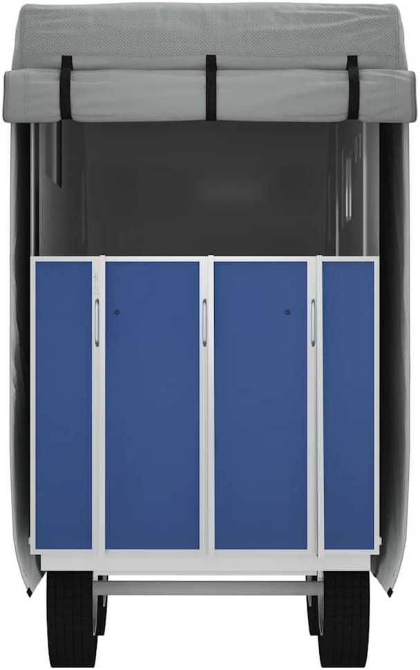 Arklio priekabos dangtis, pilka, 334x148x230cm, audinys