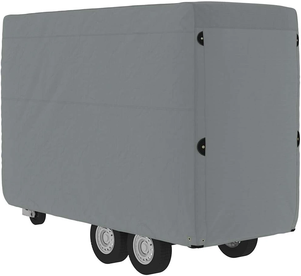 Arklio priekabos dangtis, pilka, 334x148x230cm, audinys