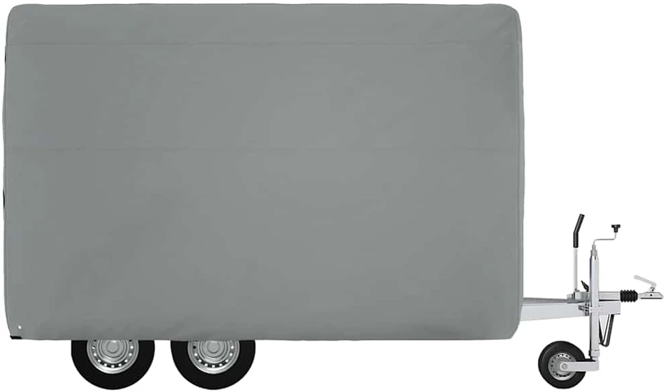 Arklio priekabos dangtis, pilka, 334x148x230cm, audinys