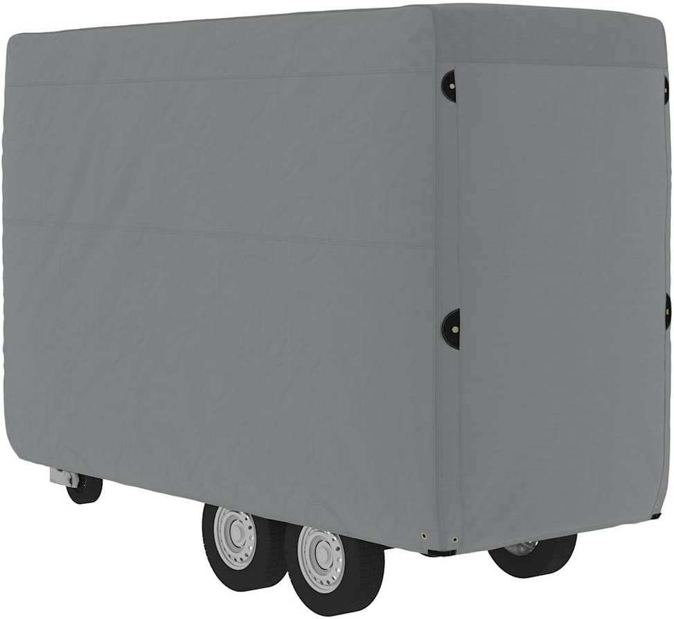 Arklio priekabos dangtis, pilka, 334x148x230cm, audinys