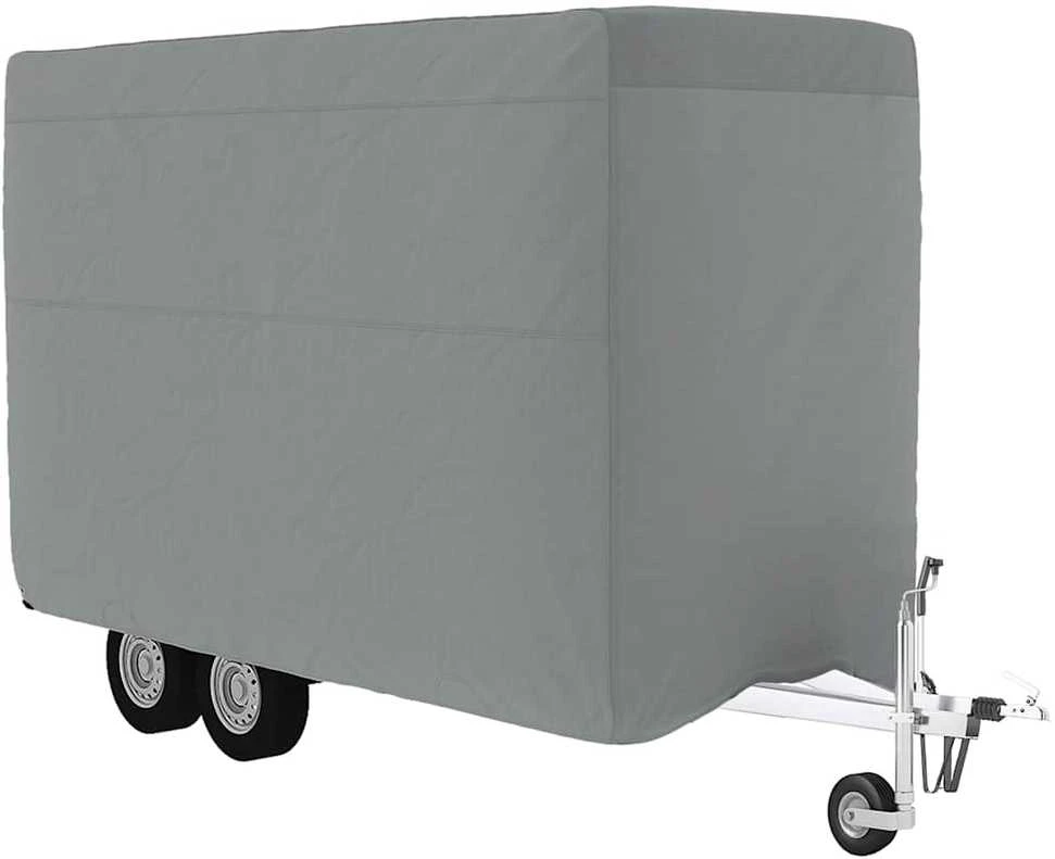 Arklio priekabos dangtis, pilka, 376x168x240cm, audinysm