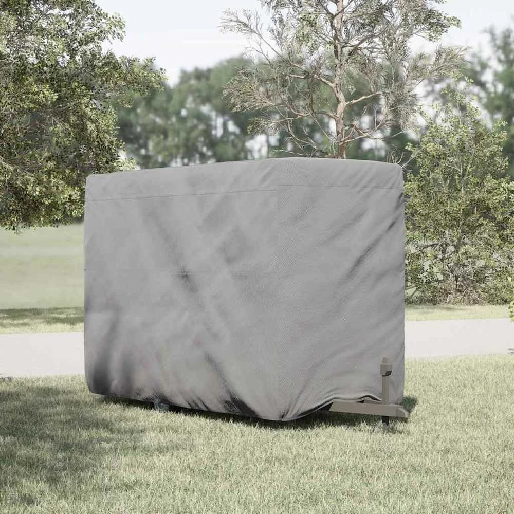 Arklio priekabos dangtis, pilka, 396x178x250cm, audinys