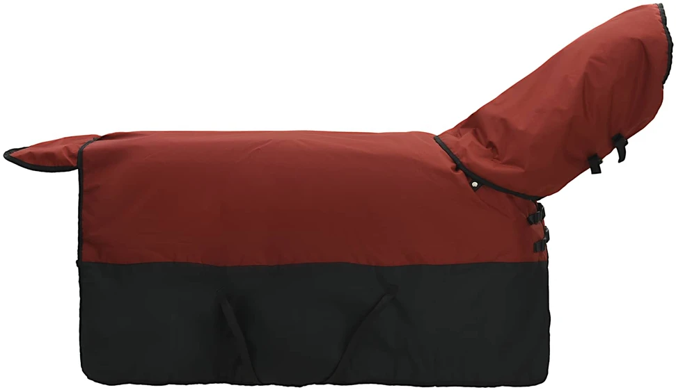 Arklių antklodė Bordo ir juoda 105 cm Poliesteris