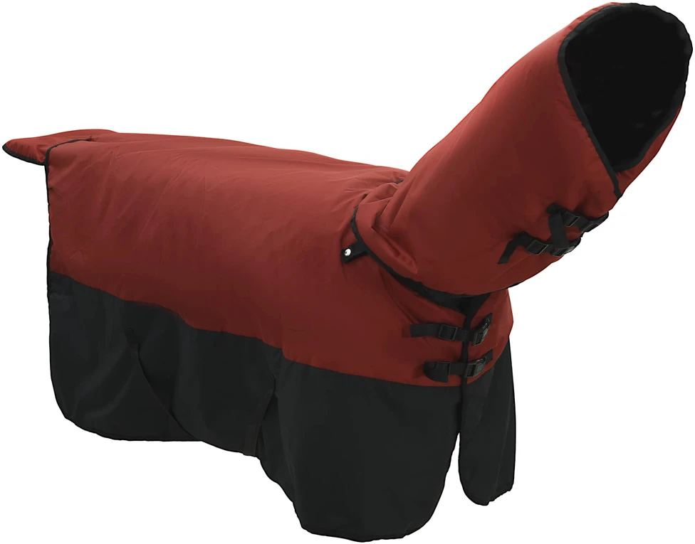 Arklių antklodė Bordo ir juoda 155 cm Poliesteris