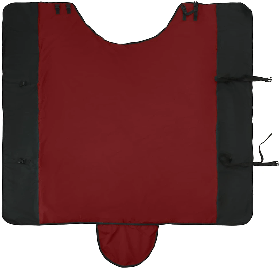 Arklių antklodė Bordo ir juoda 75 cm Poliesteris