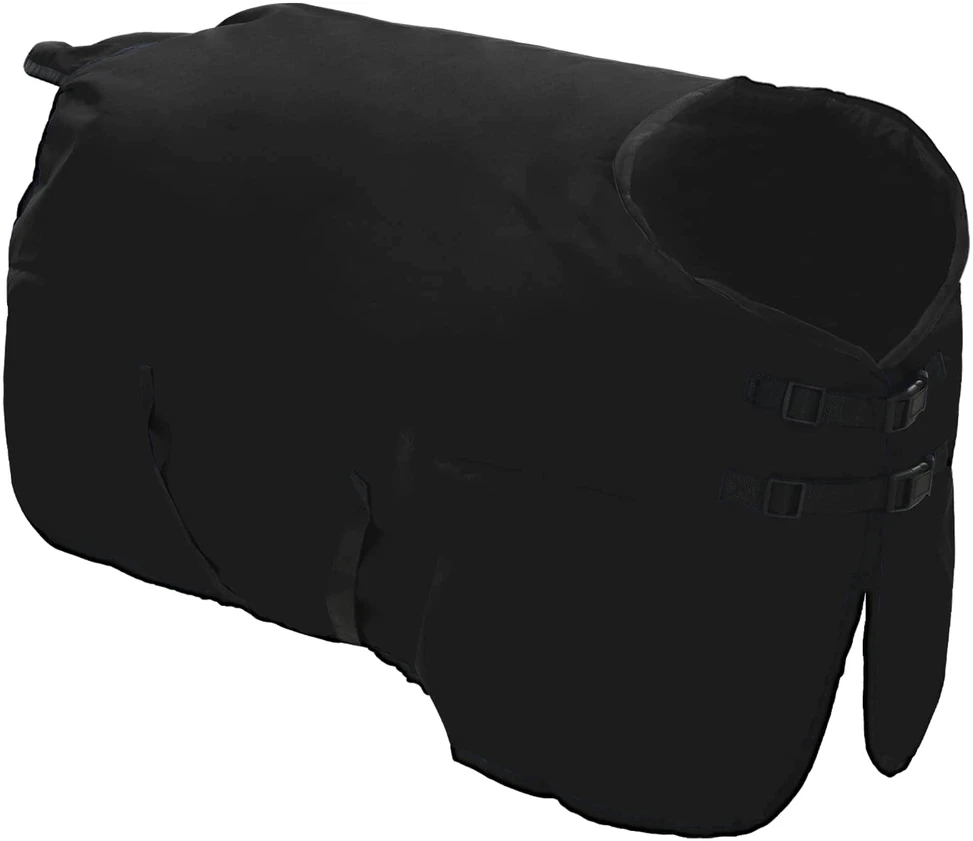 Arklių antklodė Pilna juoda 125 cm Poliesteris
