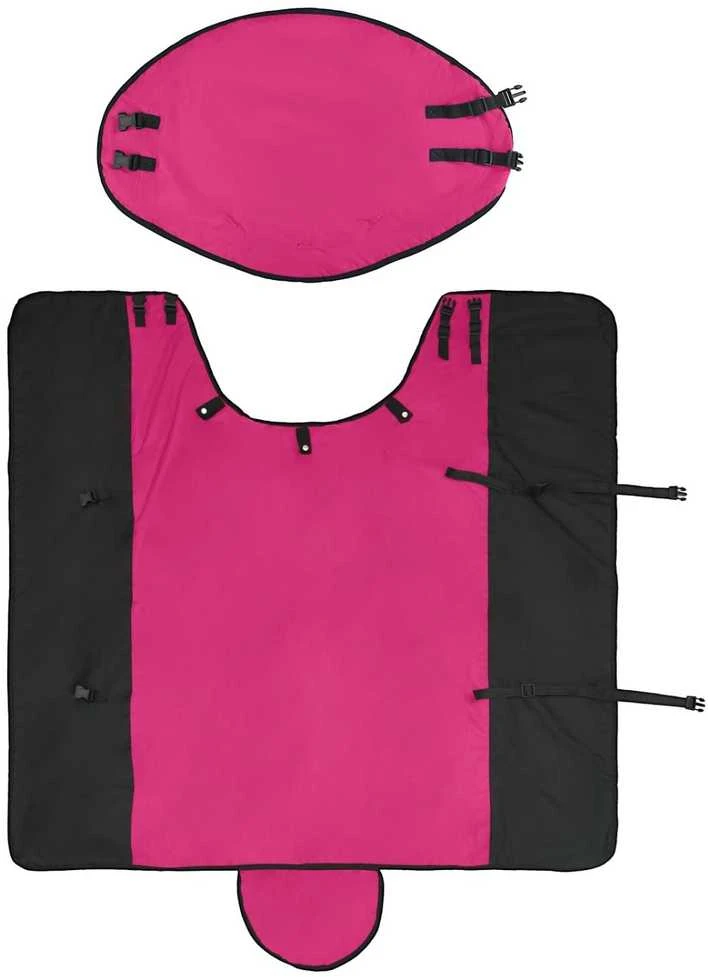 Arklių antklodė Rožinė ir Juoda 105 cm Poliesteris