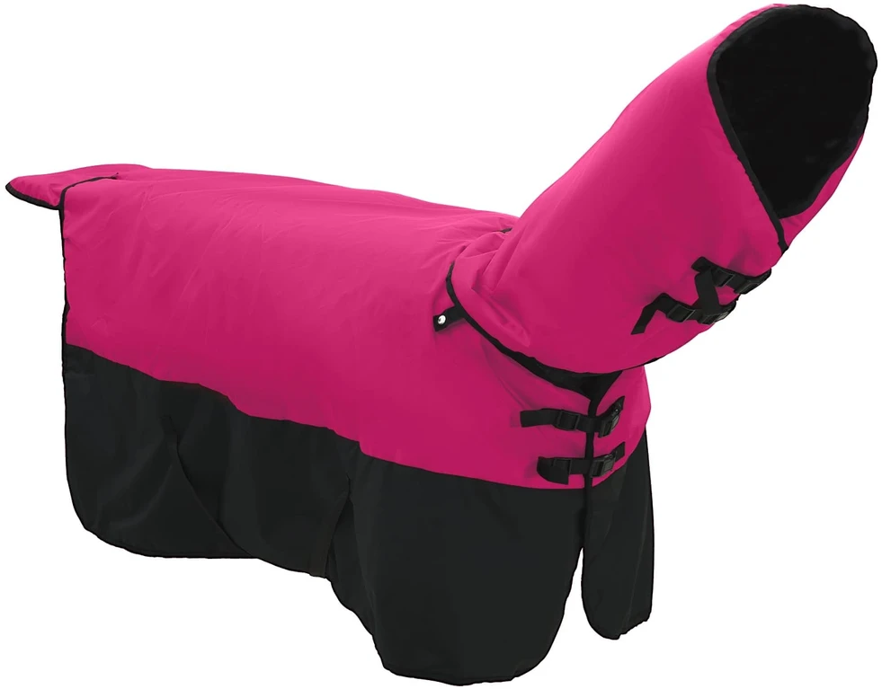 Arklių antklodė Rožinė ir Juoda 105 cm Poliesteris