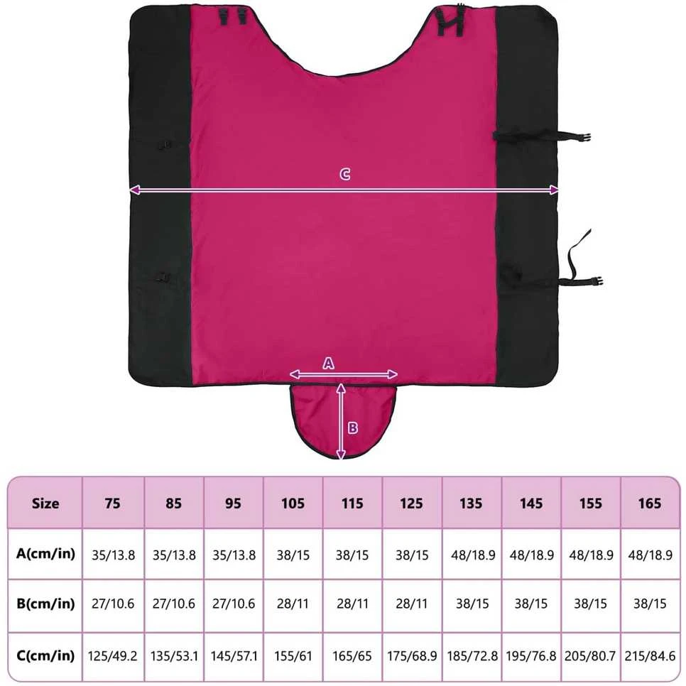 Arklių antklodė Rožinė ir Juoda 155 cm Poliesteris