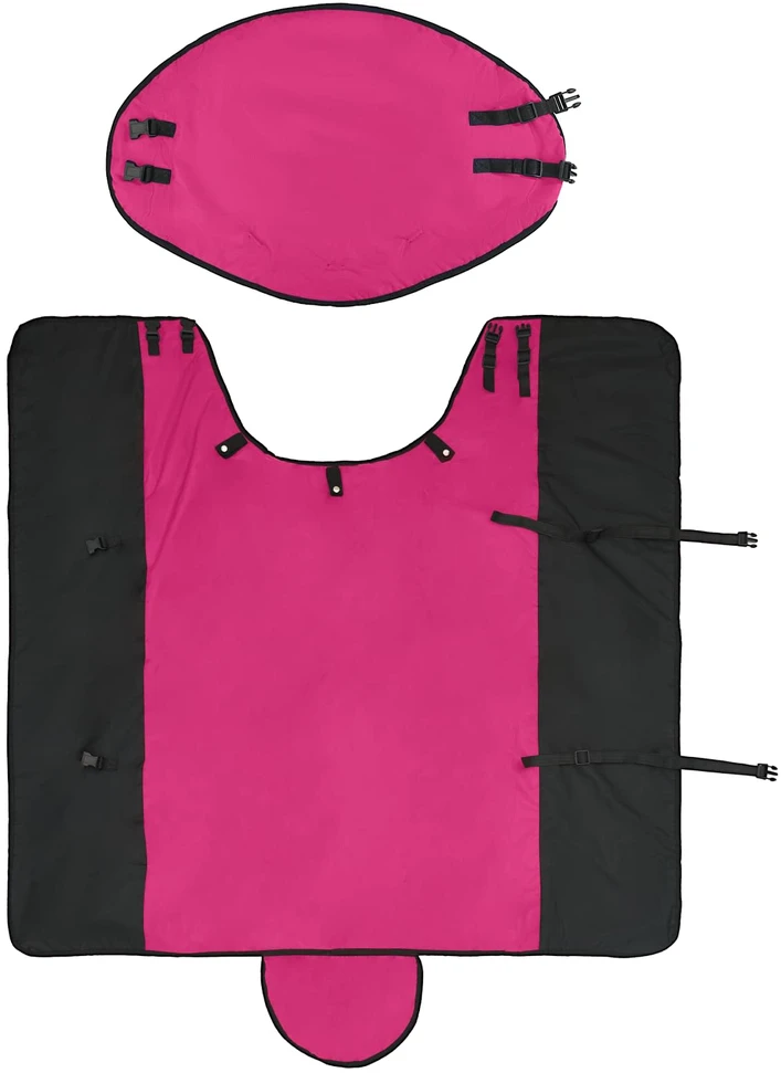 Arklių antklodė Rožinė ir Juoda 85 cm Poliesteris