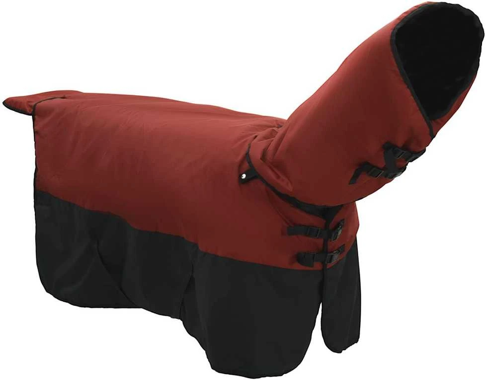 Arklių antklodė Bordo ir juoda 105 cm Poliesteris