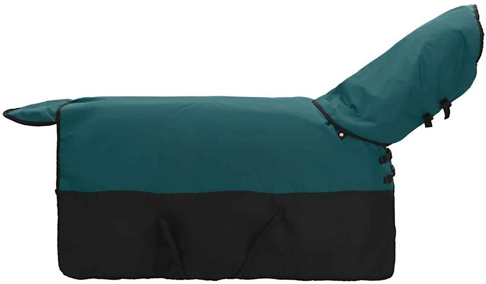 Arklių antklodė Tamsiai žalia ir juoda 105 cm Poliesteris