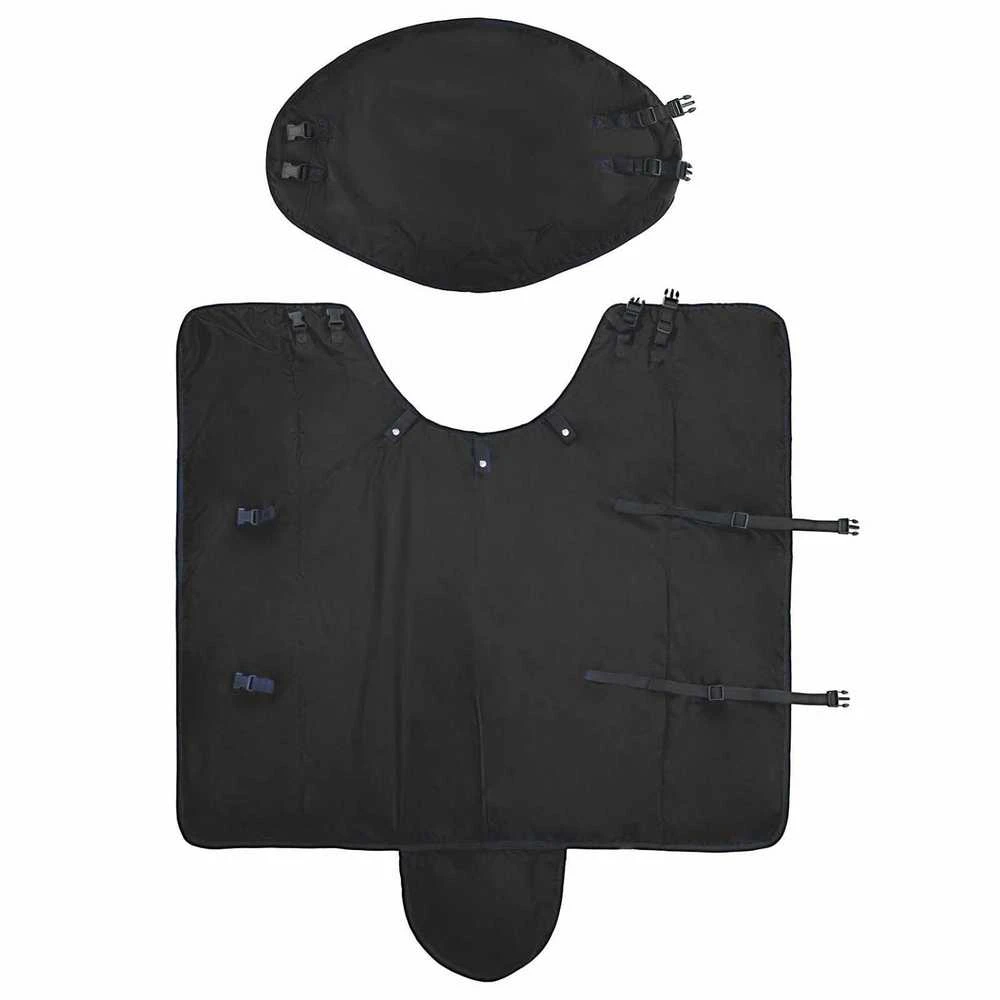 Arklių antklodė Pilna juoda 125 cm Poliesteris
