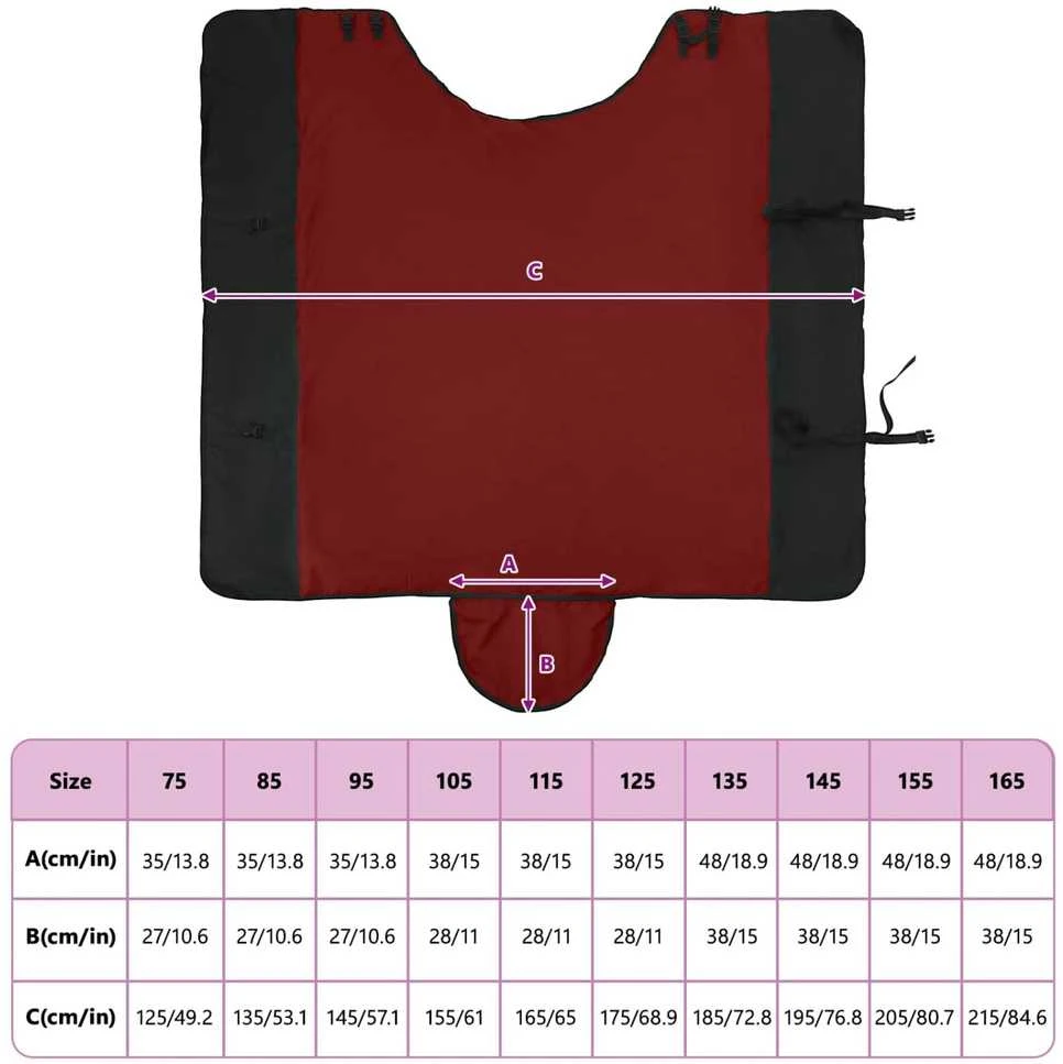 Arklių antklodė Bordo ir juoda 135 cm Poliesteris