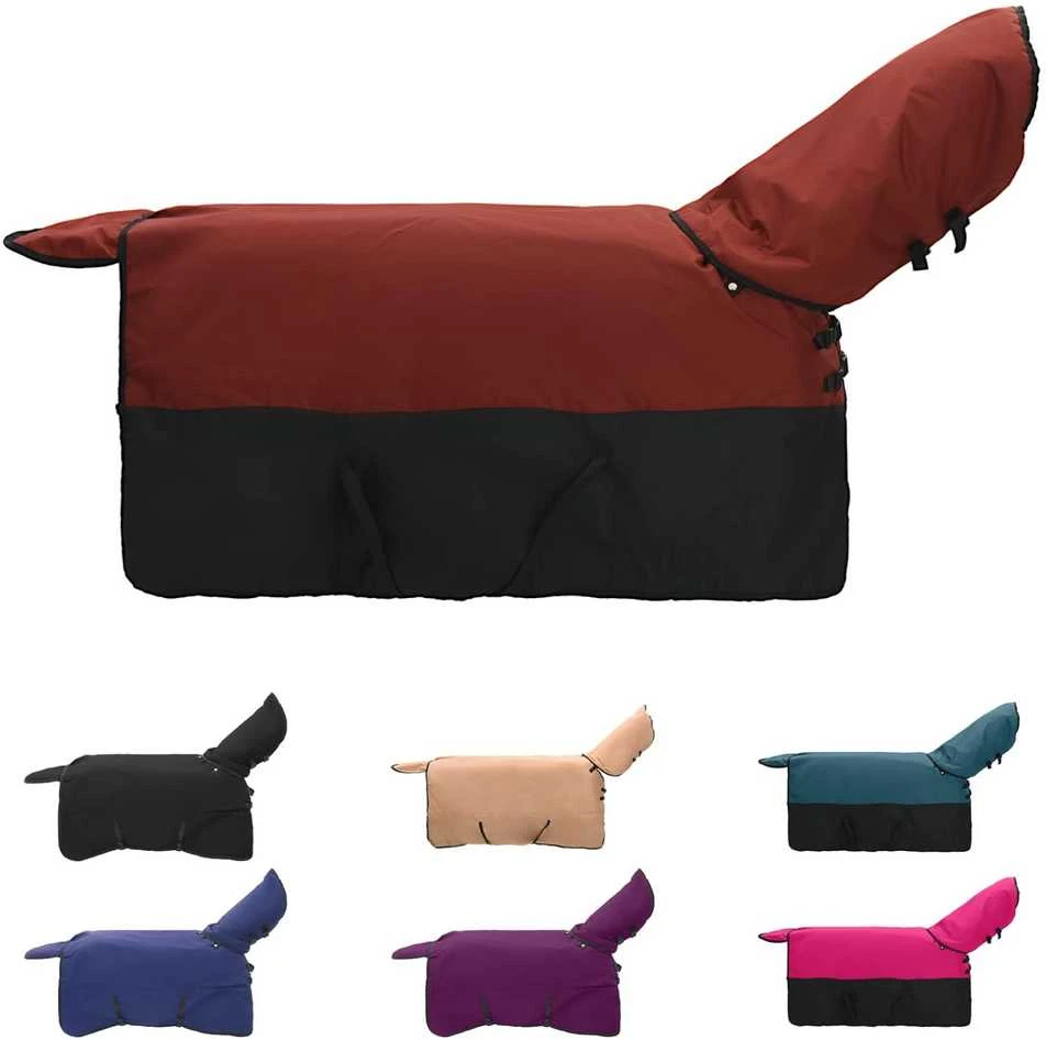 Arklių antklodė Bordo ir juoda 145 cm Poliesteris