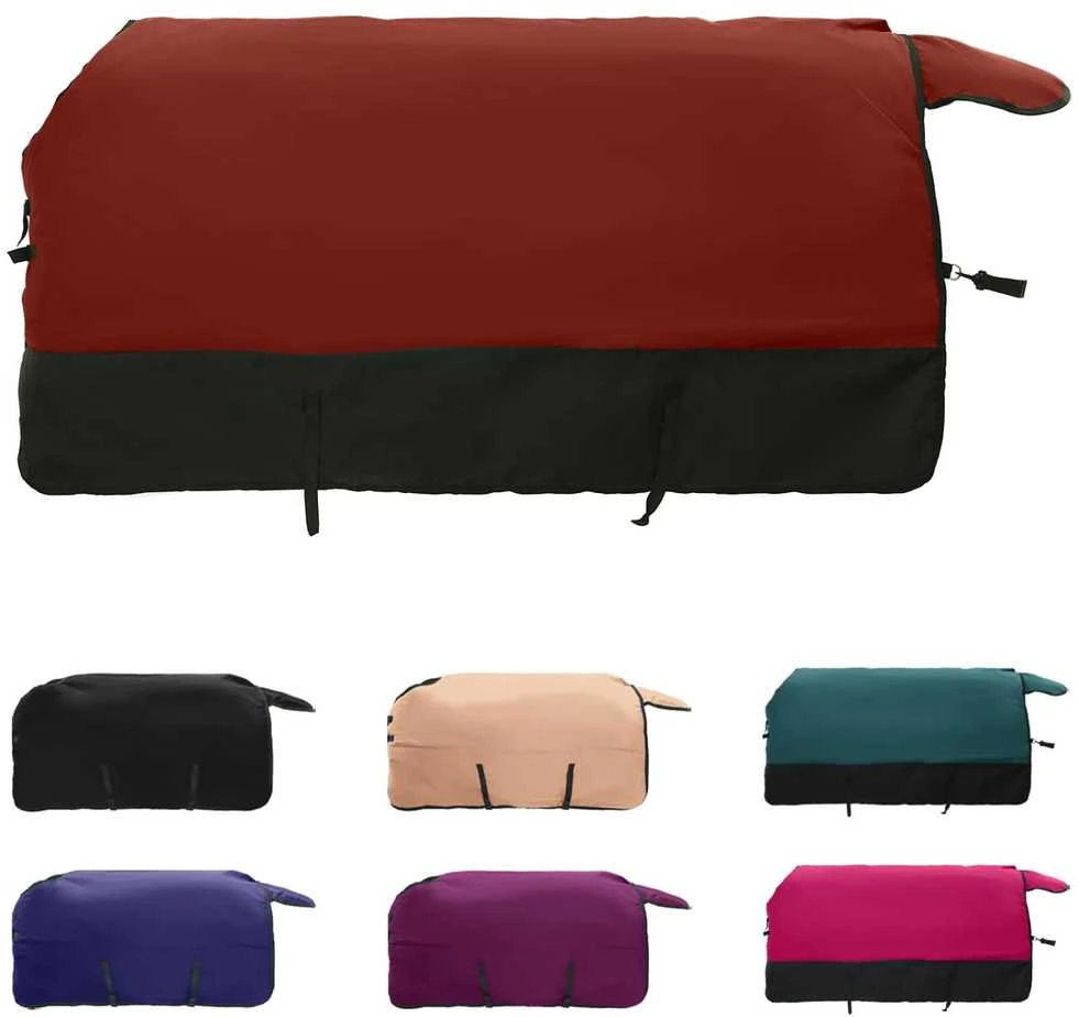Arklių antklodė Bordo ir juoda 155 cm Poliesteris