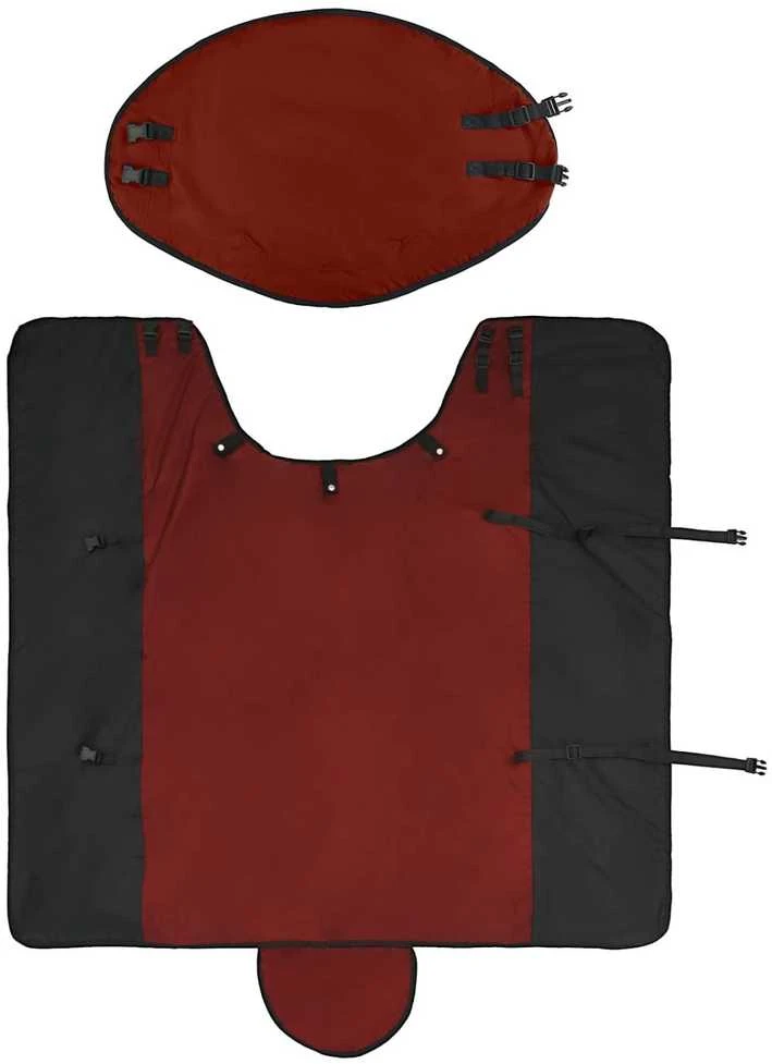 Arklių antklodė Bordo ir juoda 155 cm Poliesteris