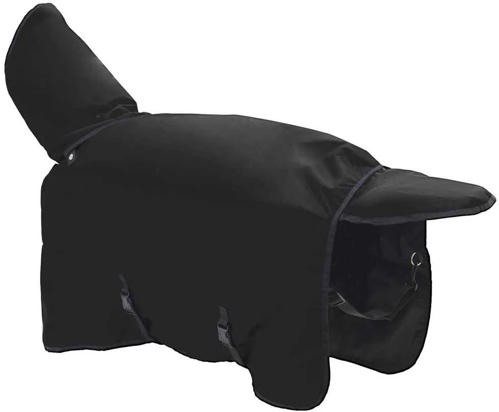 Arklių antklodė Pilna juoda 165 cm Poliesteris