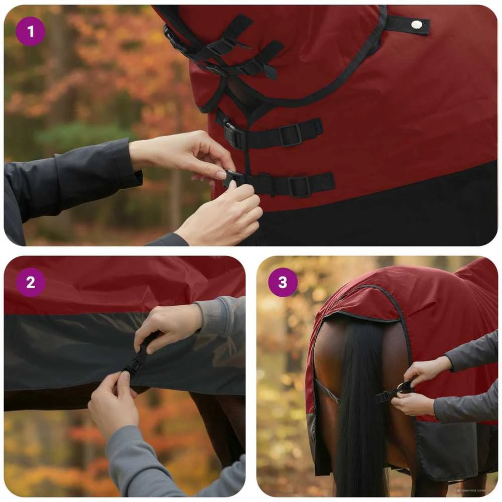 Arklių antklodė Bordo ir juoda 165 cm Poliesteris