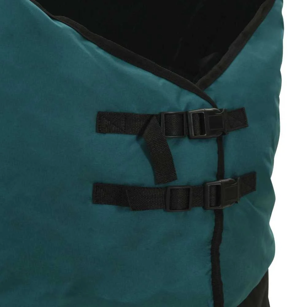 Arklių antklodė Tamsiai žalia ir juoda 165 cm Poliesteris