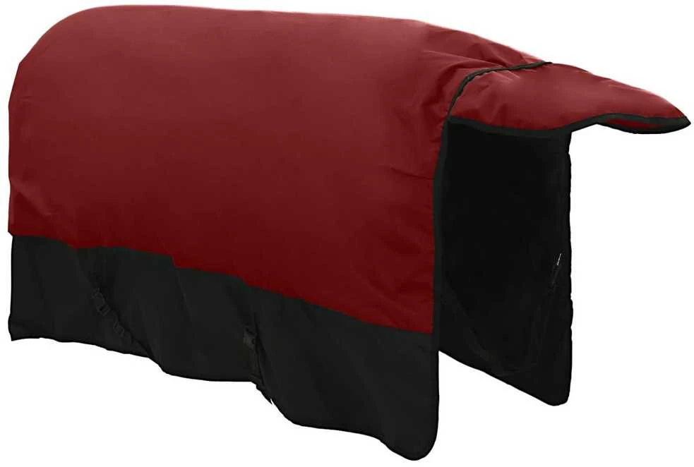 Arklių antklodė Bordo ir juoda 75 cm Poliesteris