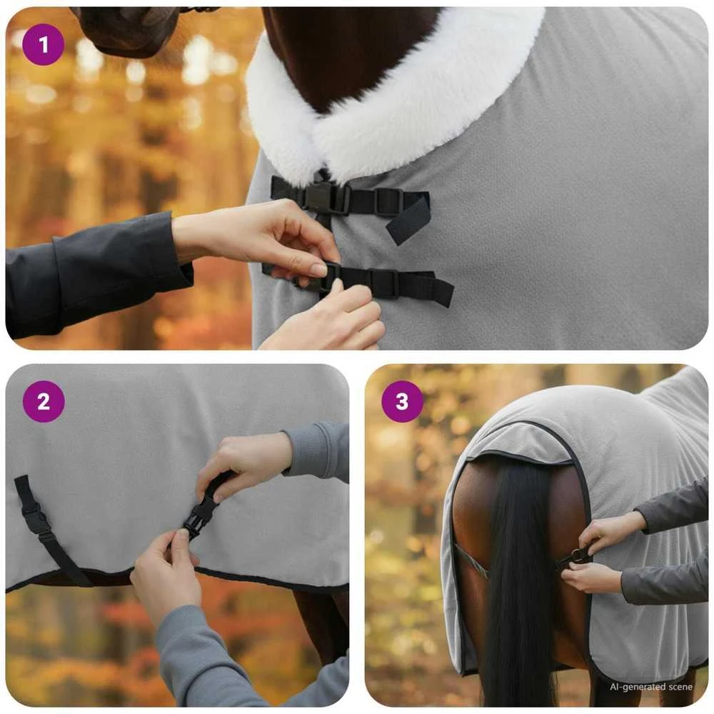 Arklių antklodė Visiškai šviesiai pilka 75 cm